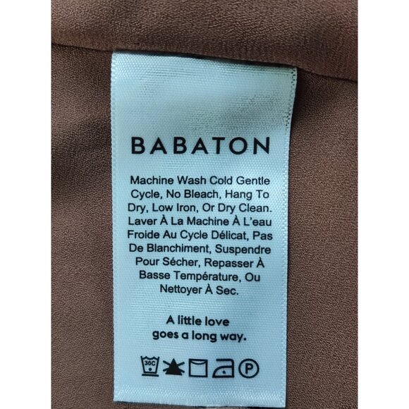 Babaton Brown 100% Polyester Wrap Dress Size XXS - Picture 5 of 10